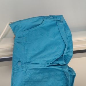 🆕 blue eyelet cotton trouser shorts small